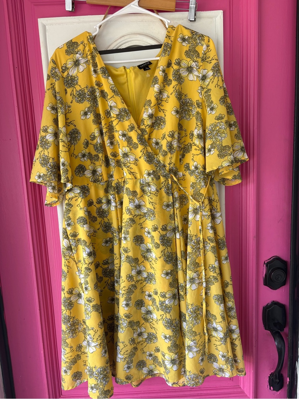 torrid Yellow Floral Wrap Dress
